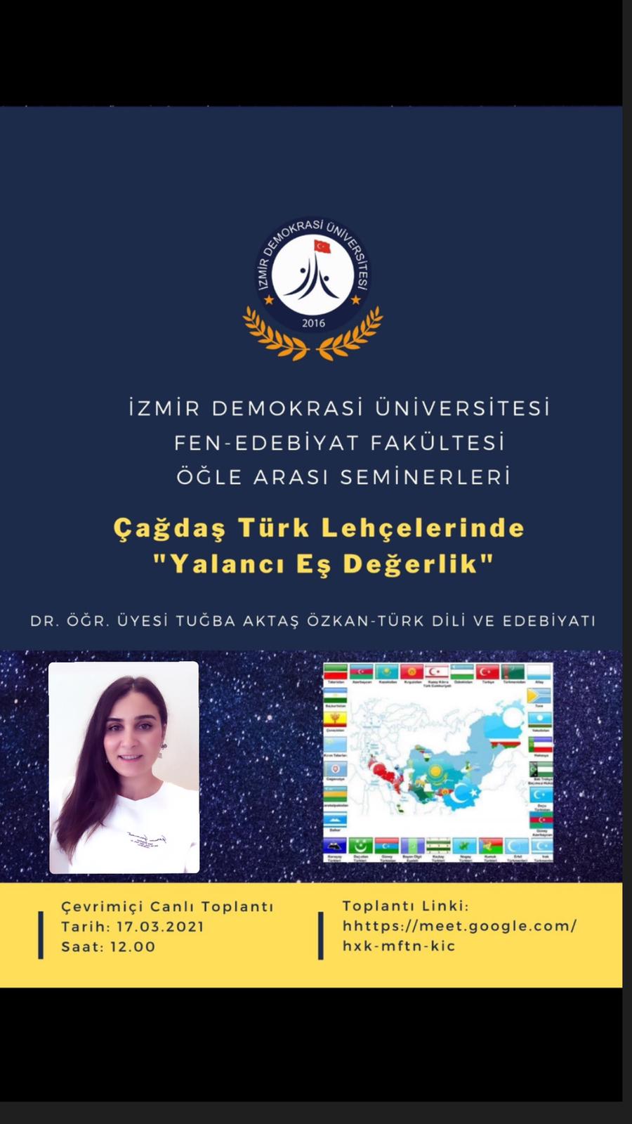 İDÜ - Fen-Edebiyat Fakültesi Öğle Arası Seminerleri