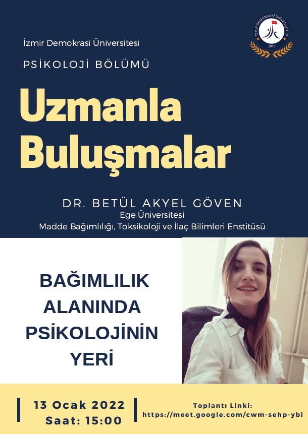 İDÜ - Psikoloji Bölümü Uzmanla Buluşmalar