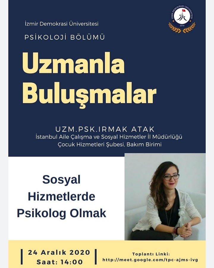 İzmir Demokrasi Üniversitesi Psikoloji Bölümü Konferansları